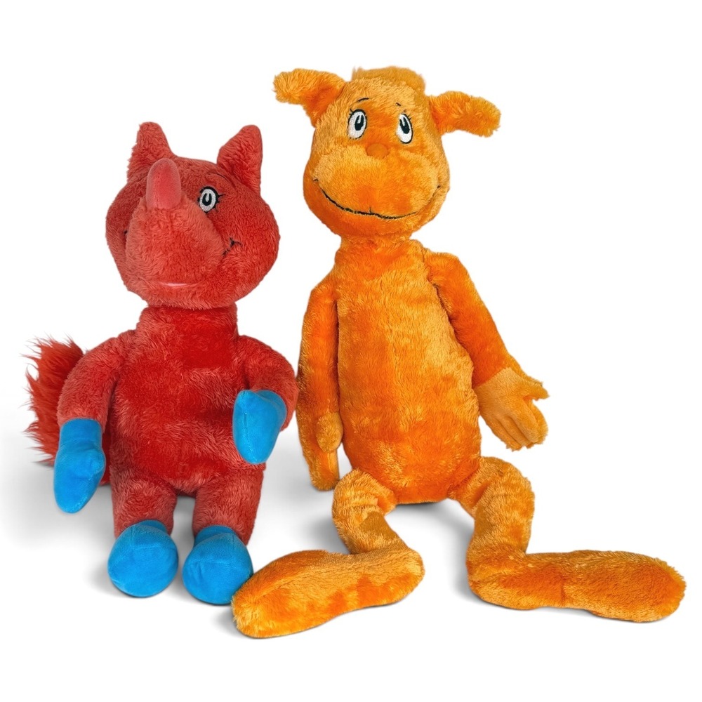 Kohls Cares Dr. Seuss Plush Fox in Socks The Foot Book Red Orange Stuffed Animal